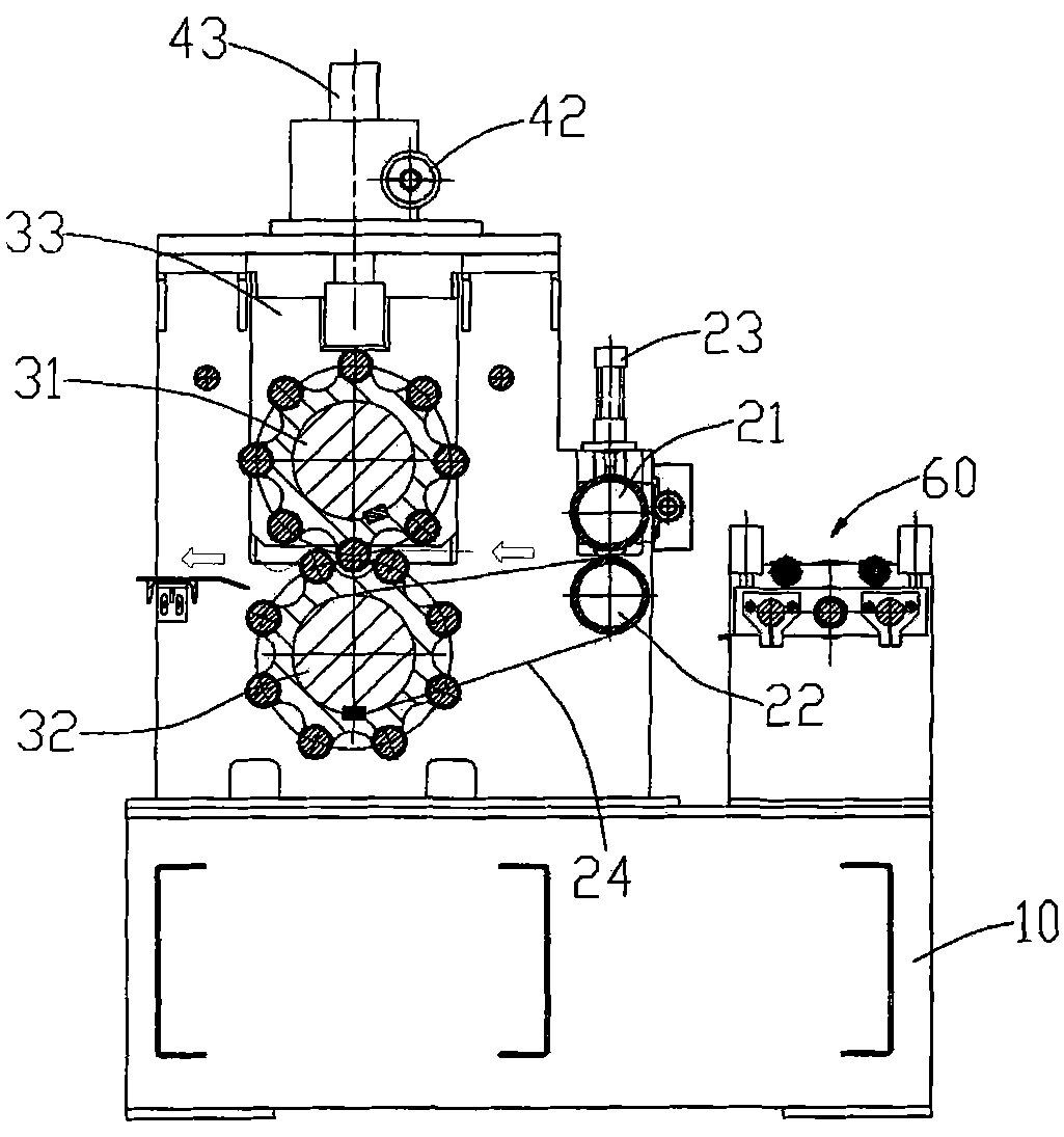 Molding device of corrugated plate