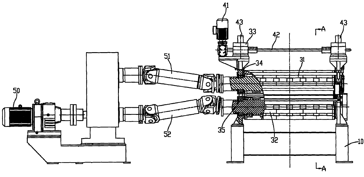 Molding device of corrugated plate