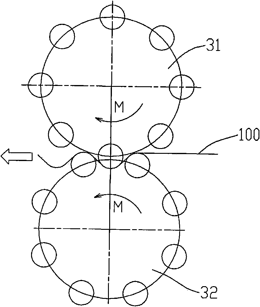 Molding device of corrugated plate