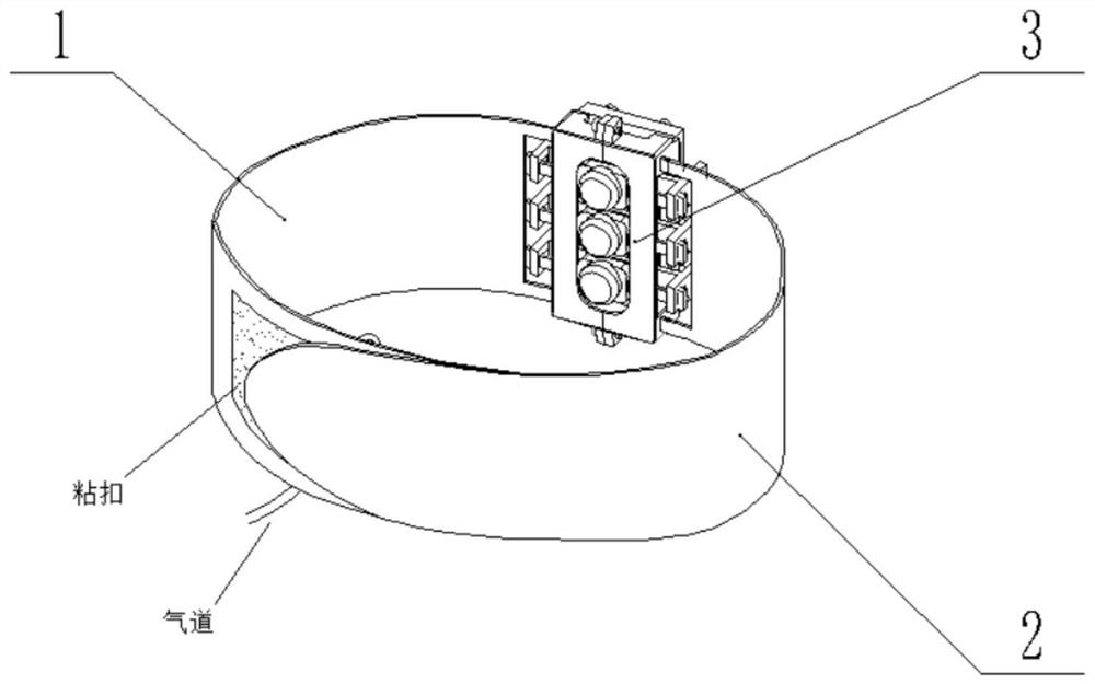 Pulse sensor positioning and fixing device