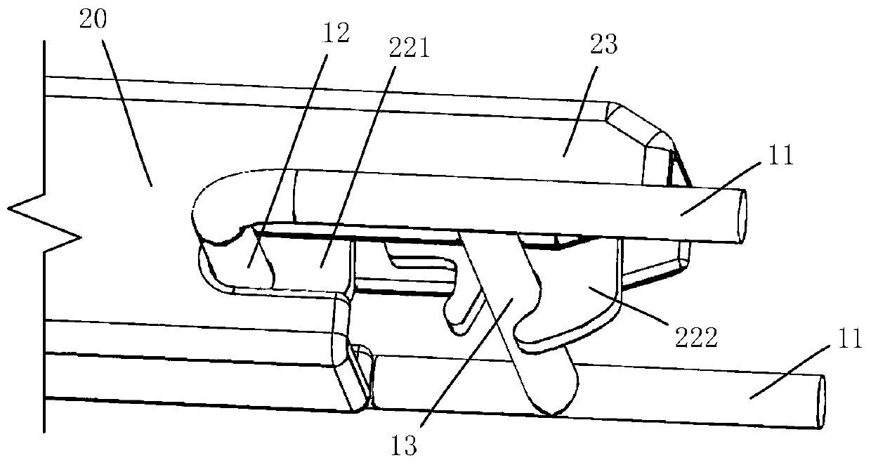 ISOFIX mechanism and fixing steel wire and ISOFIX connector thereof