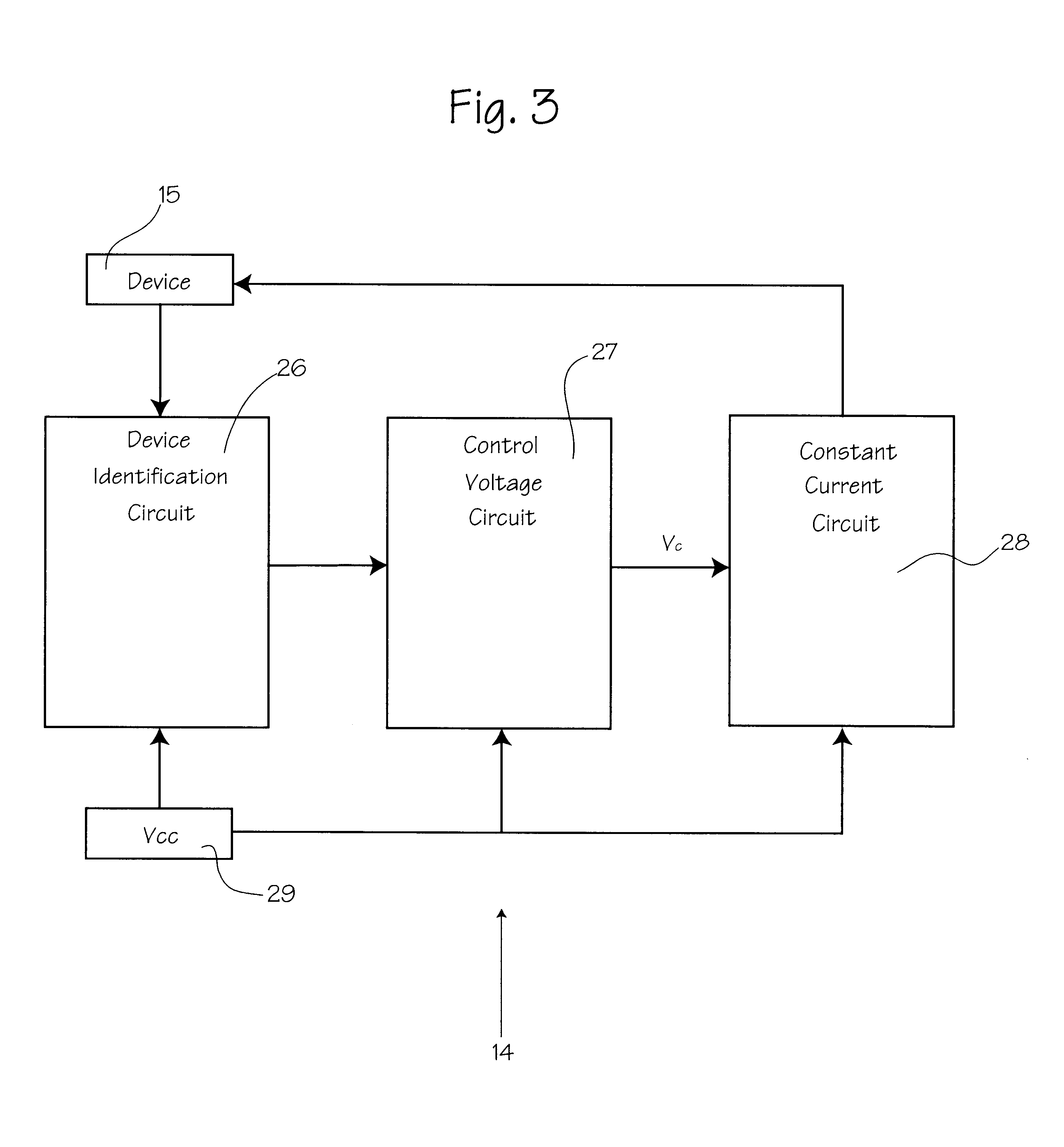 Power supply for identification and control of electrical surgical tools