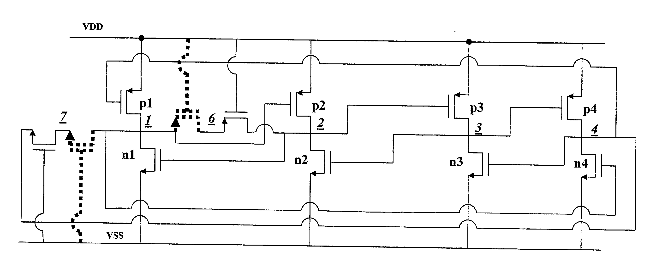 Layout method for soft-error hard electronics, and radiation hardened logic cell