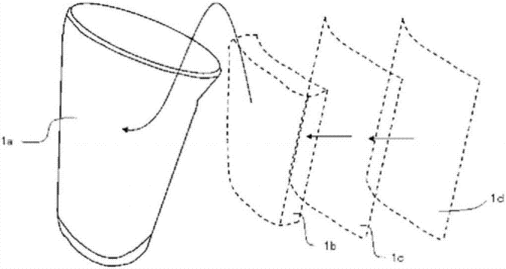 Base fabric having core-abutting member, and method for manufacturing same