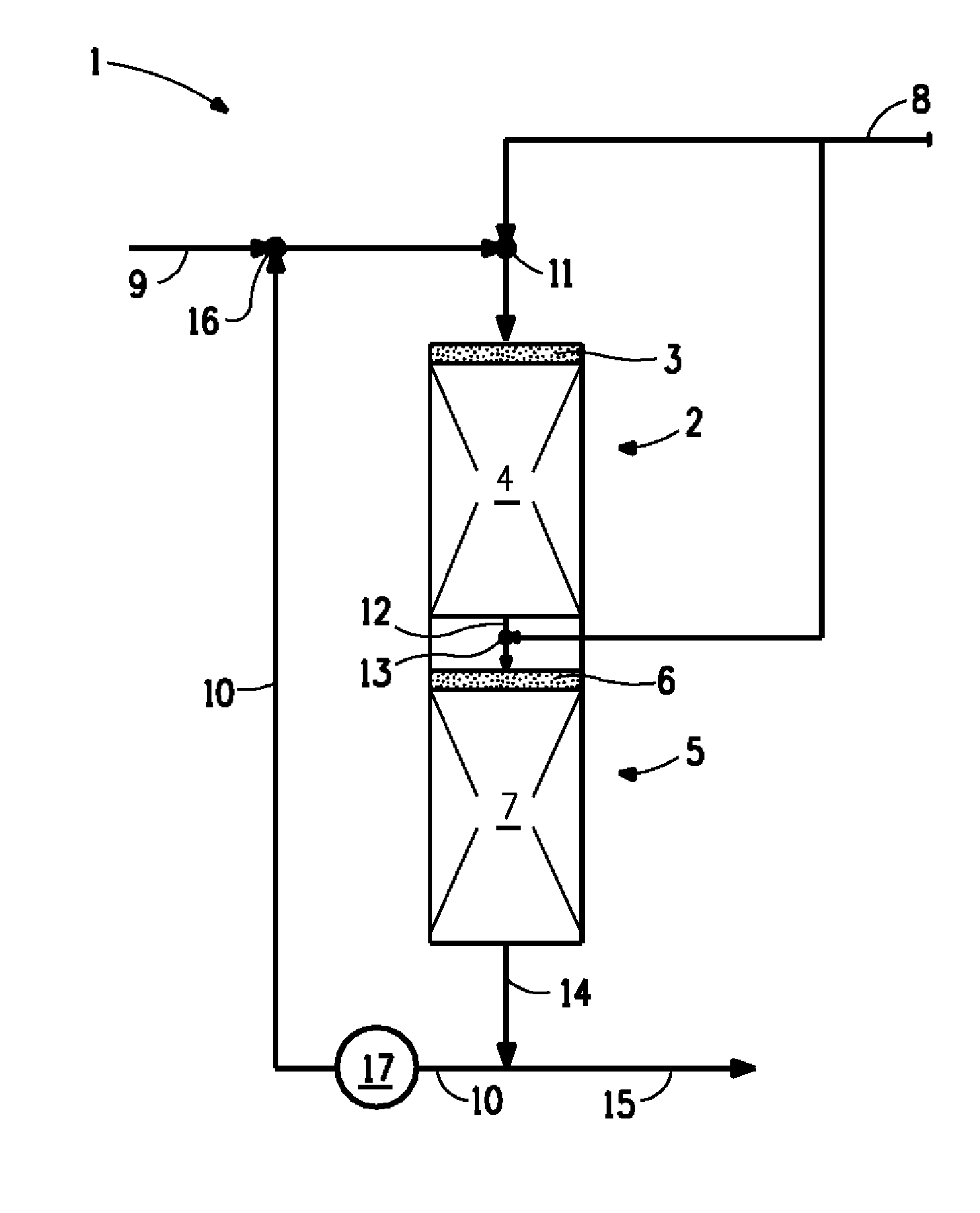 Process for improving cold flow properties and increasing yield of middle distillate feedstock through liquid full hydrotreating and dewaxing