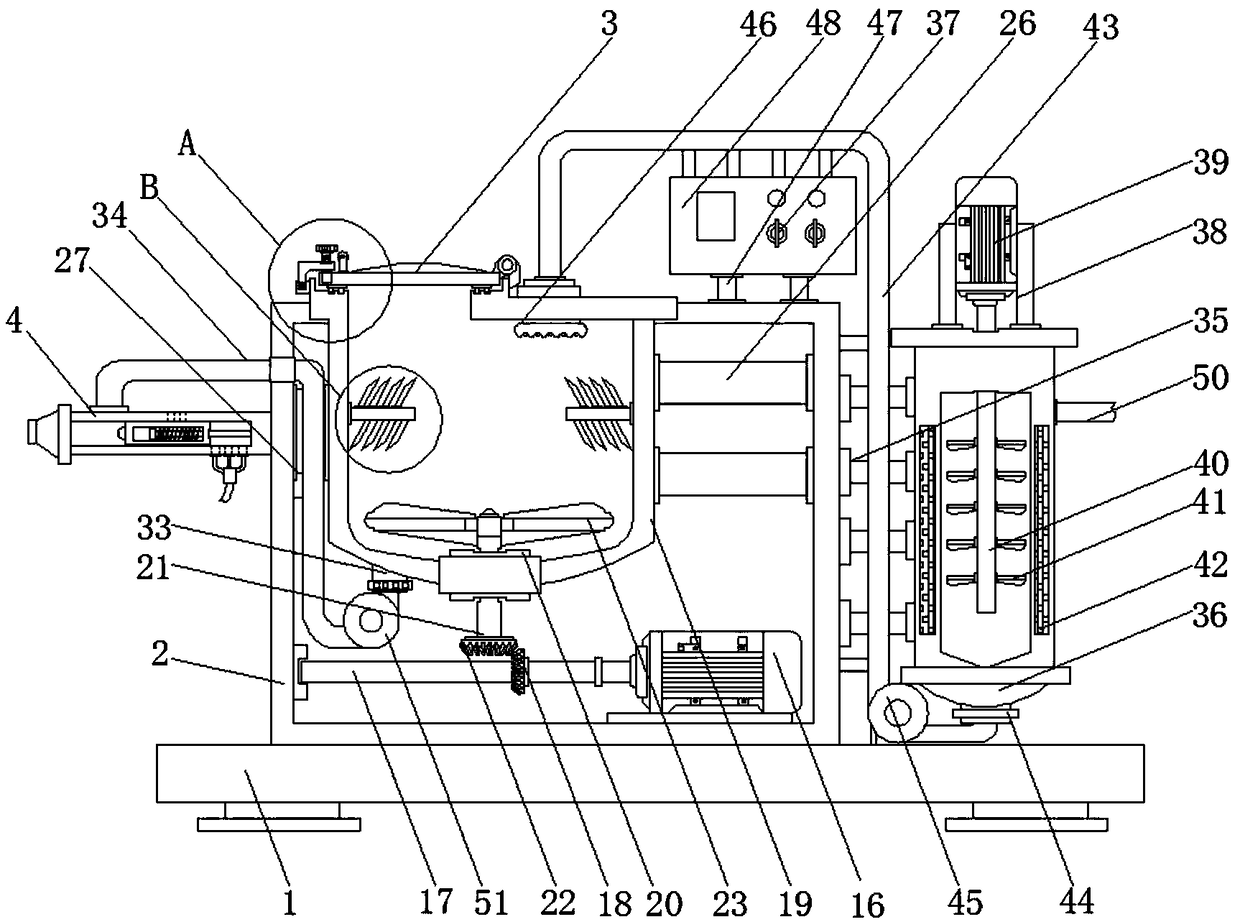 Medical granulator with pneumatic mixing mechanism