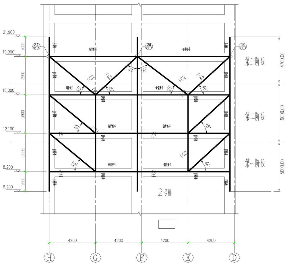 Outward-cantilever independent large-cantilever steel corridor provided with prestressed beam plates