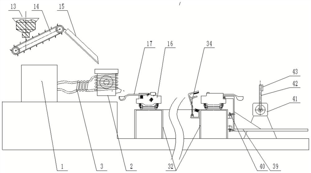 Folk culture full-automatic beaten iron openwork and scrap iron recycling system