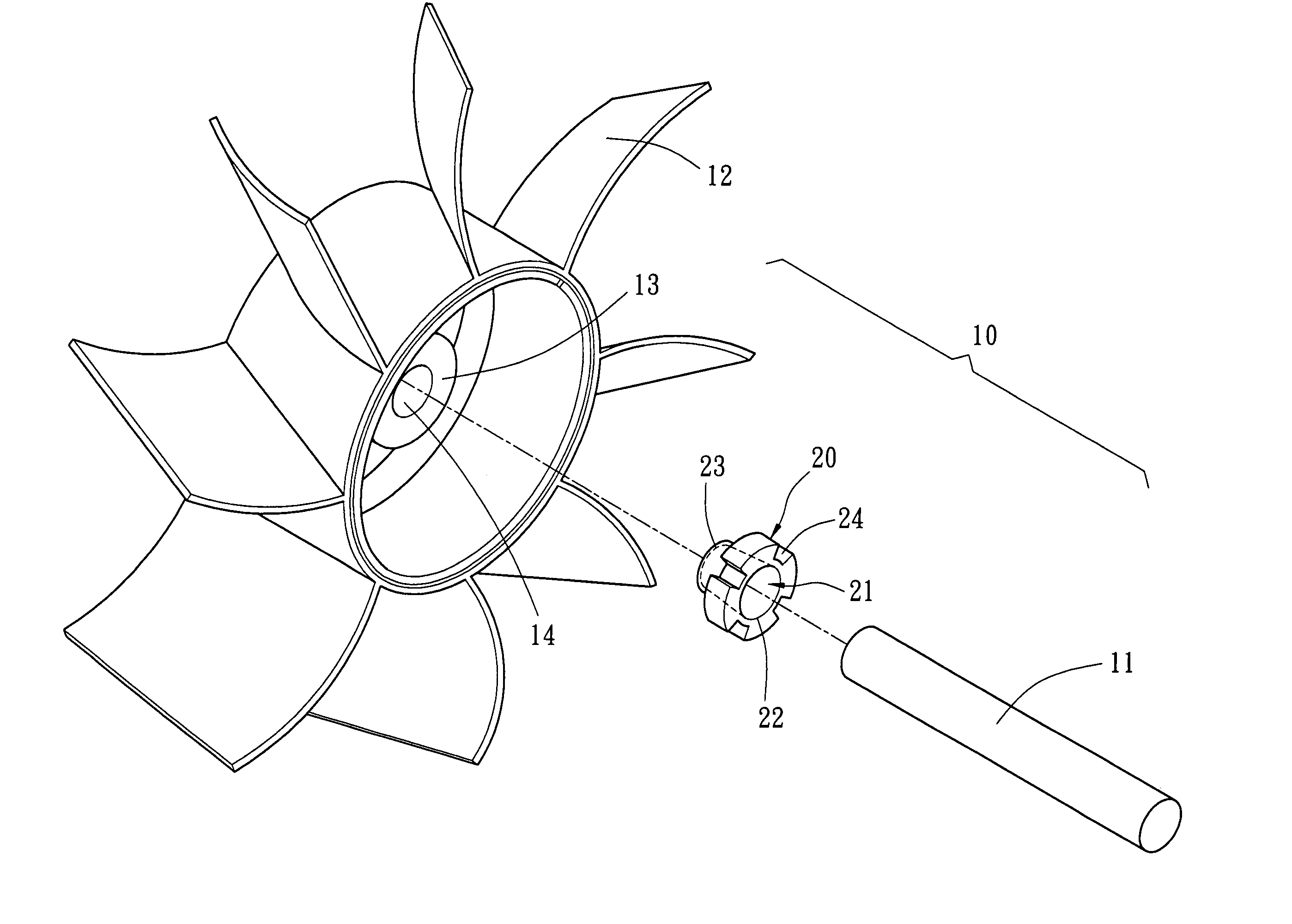 Ceramic spindle coupling structure