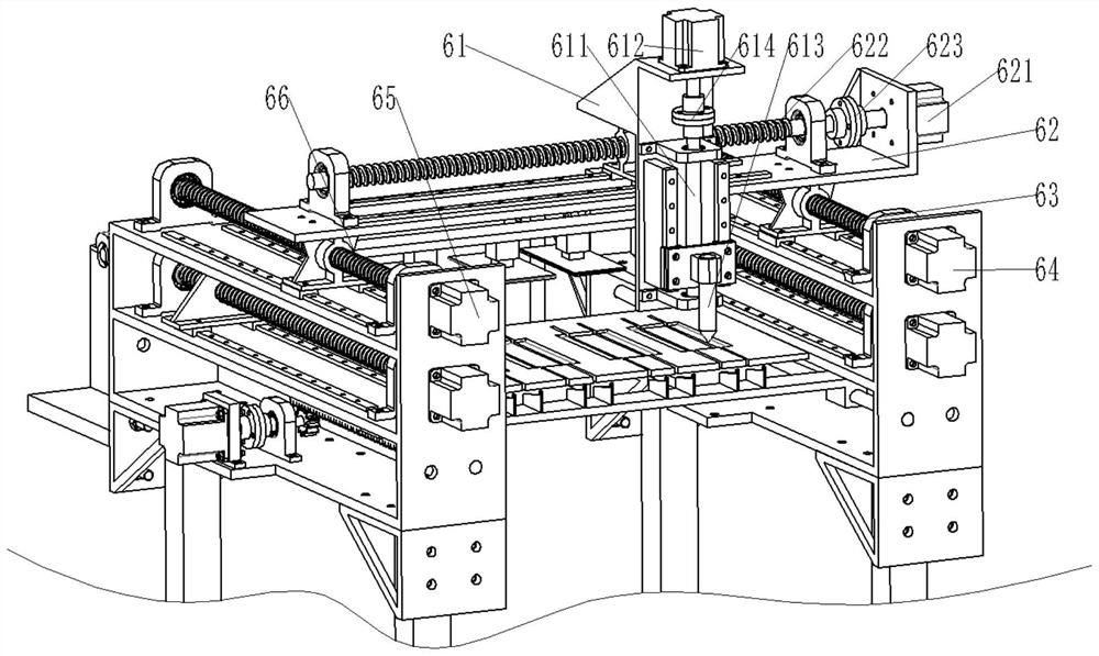 A leather mobile phone back cover cutting machine with automatic loading and unloading function