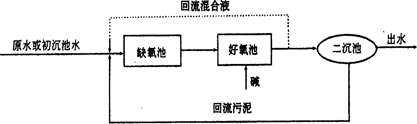 Treatment technology of powdered built biocarrier fluidized bed A/O sewage