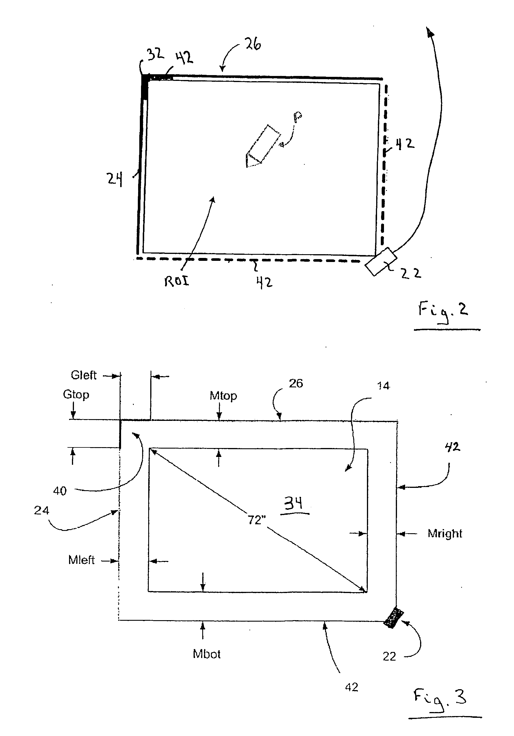 Apparatus for determining the location of a pointer within a region of interest