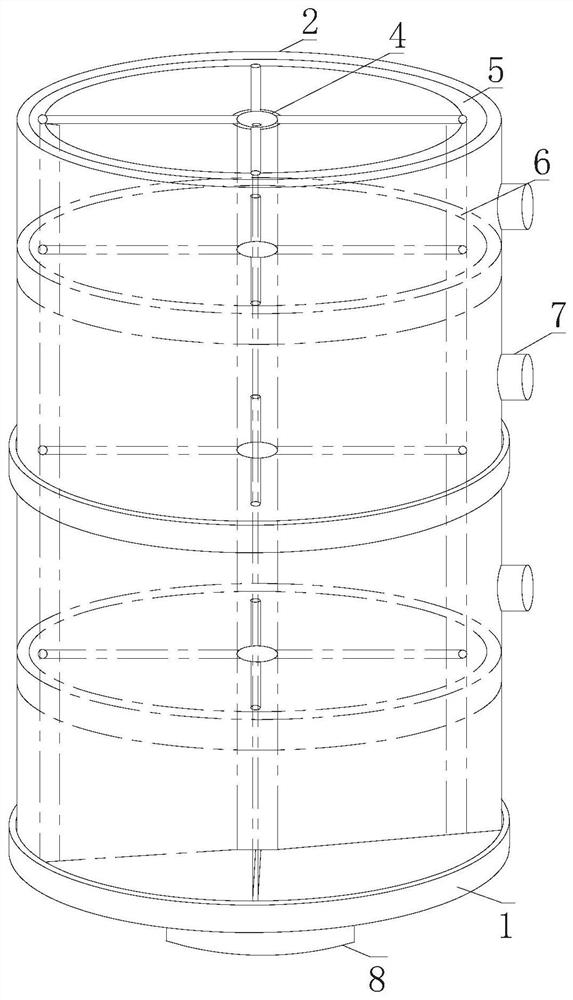 An electromagnetic heating drying tower for chemical fiber