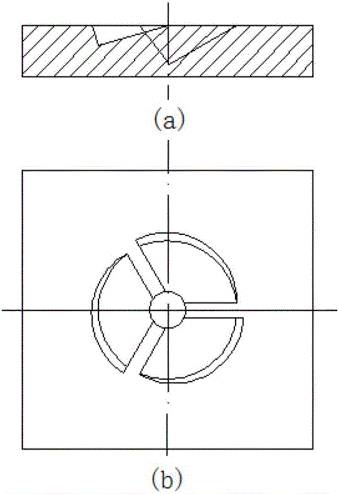 Simple preparation method of stripping pattern mold for casting of three-blade isometric screw inducer