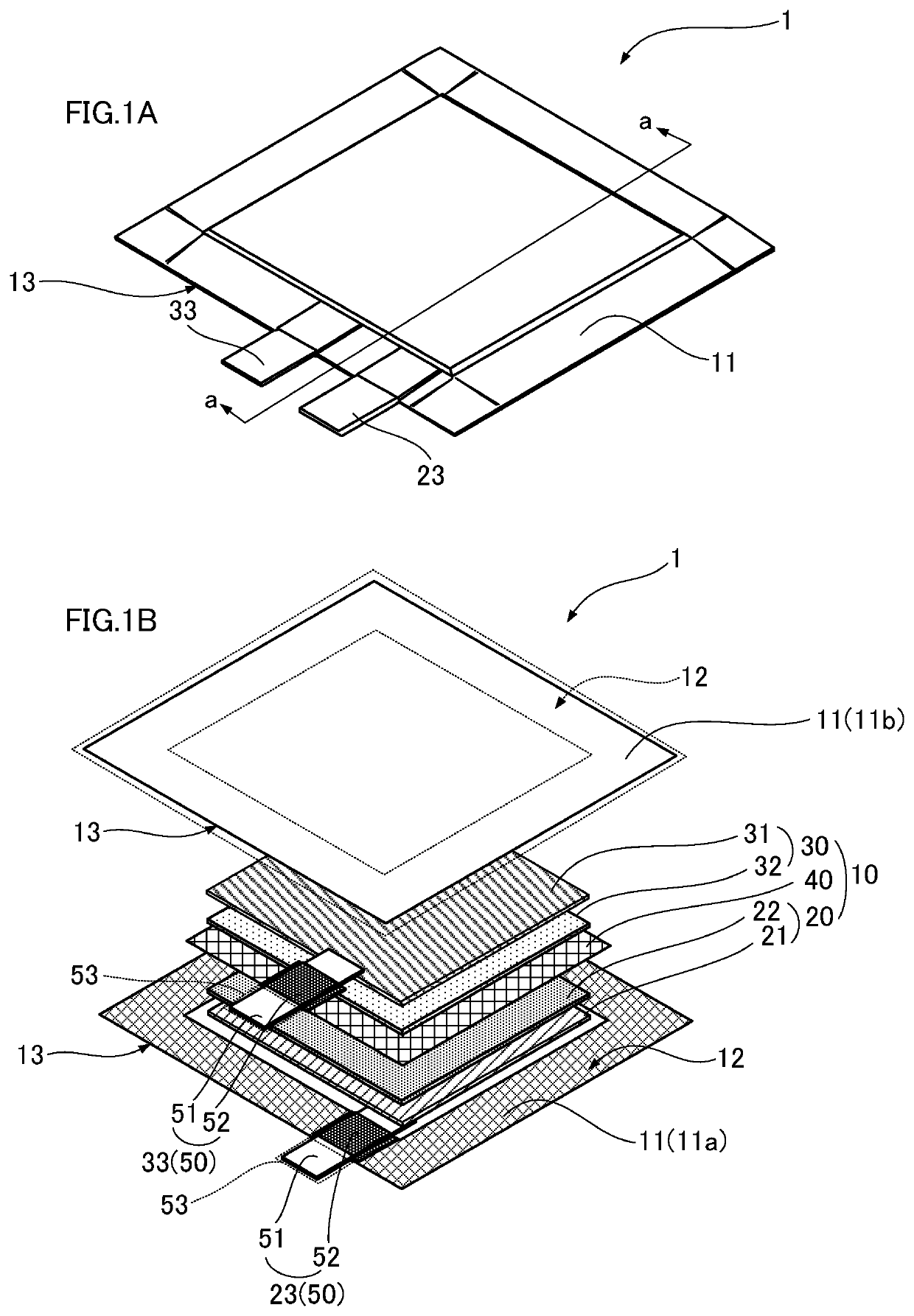 Laminate-type power storage element