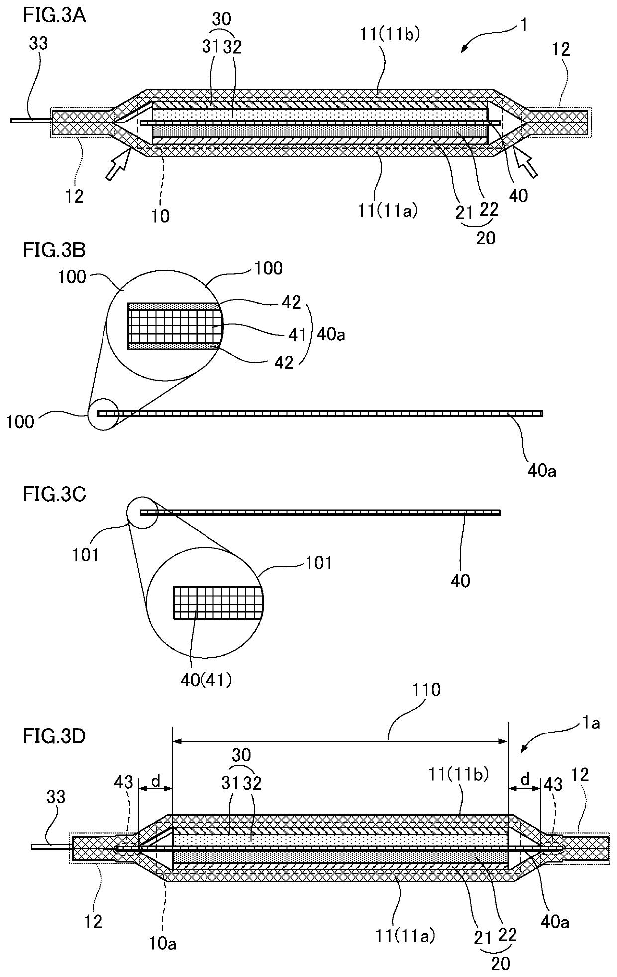 Laminate-type power storage element