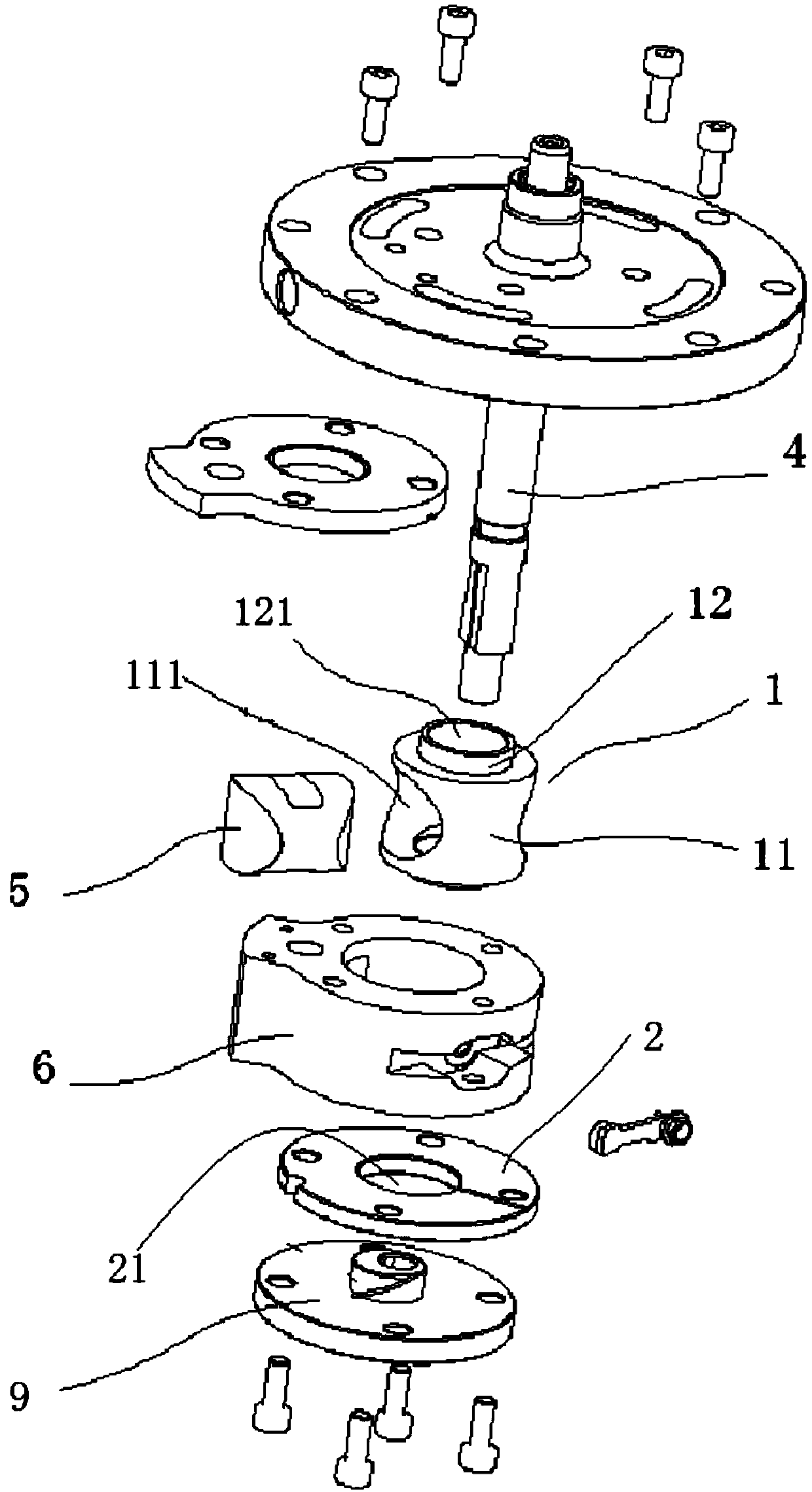 Pump body structure of rotary cylinder piston compressor and rotary cylinder piston compressor