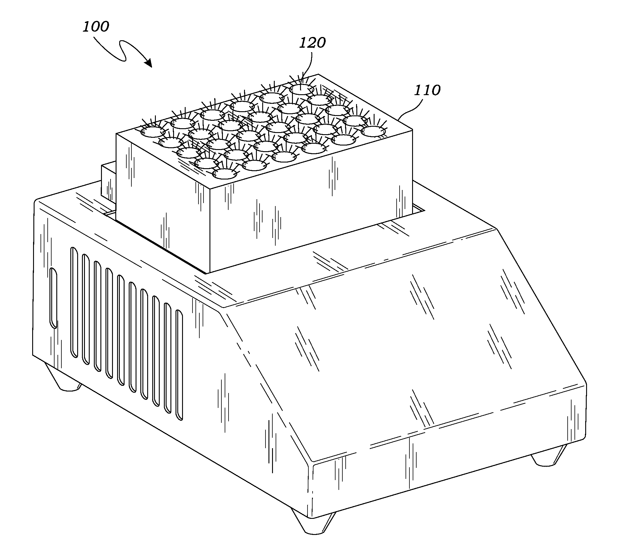 Internally illuminated heating and/or chilling bath