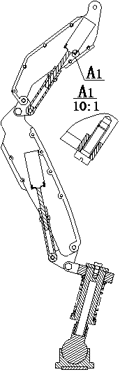 Leg structure of quadruped bionic robot