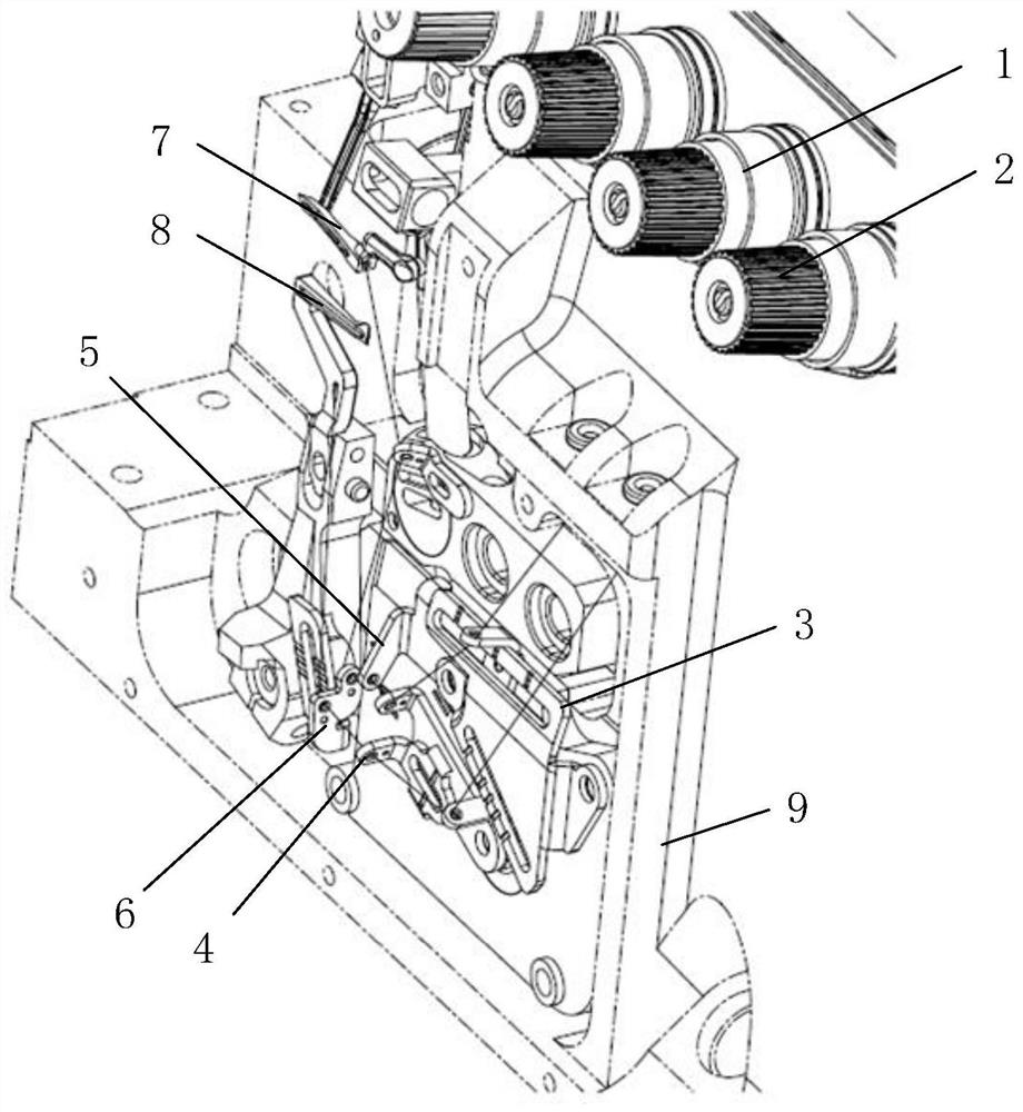 Sewing machine thread passing structure and sewing machine