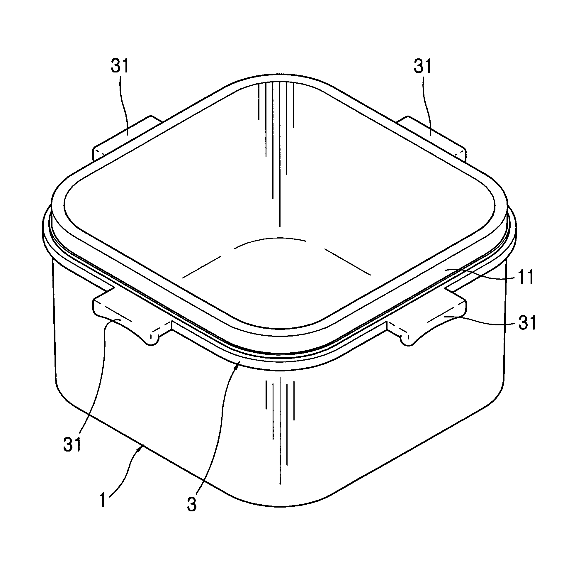 Non-plastic container for storing food