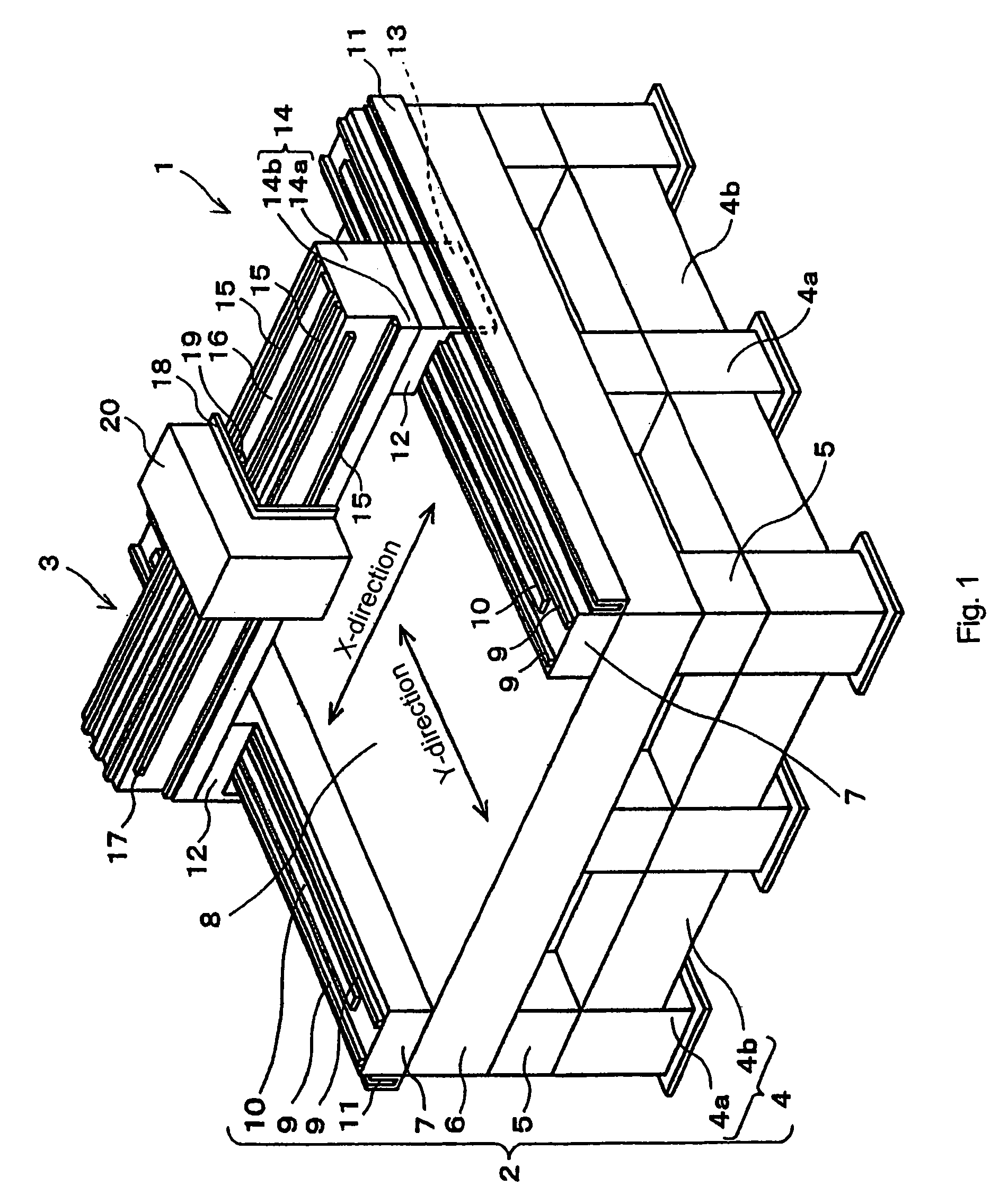 Gantry-type XY stage