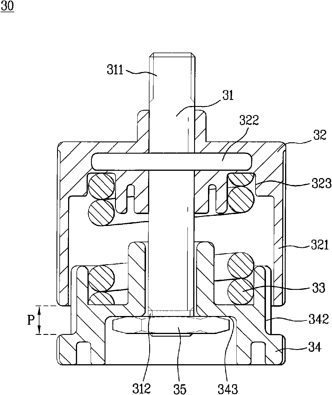 Damping leg and refrigerator having the same