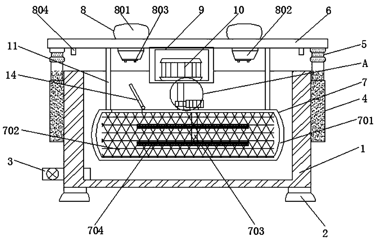 Fodder cleaning and drying device for livestock breeding