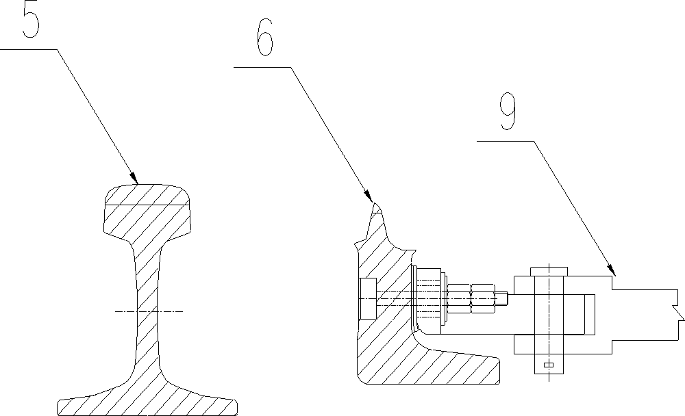 Line rail symmetric turnout No 4.5 in urban rail transit engineering