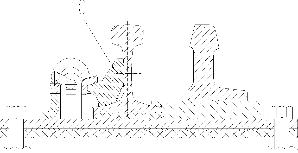 Line rail symmetric turnout No 4.5 in urban rail transit engineering