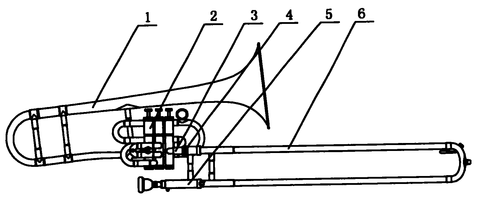 Pull tube and keystroke dual-purpose trombone