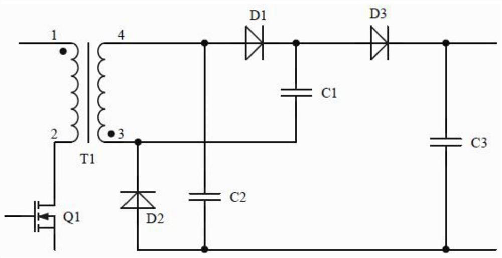 A forward and flyback switching power supply circuit