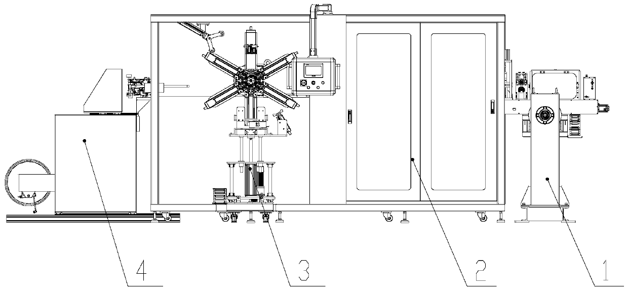 Universal fully-automatic pipe reeling and unloading machine for PE and PERT pipes