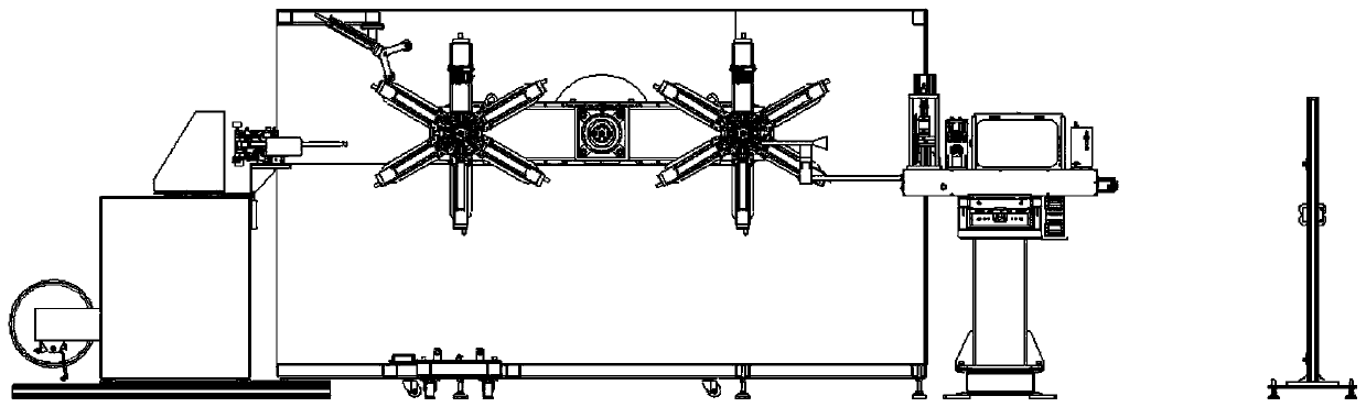 Universal fully-automatic pipe reeling and unloading machine for PE and PERT pipes