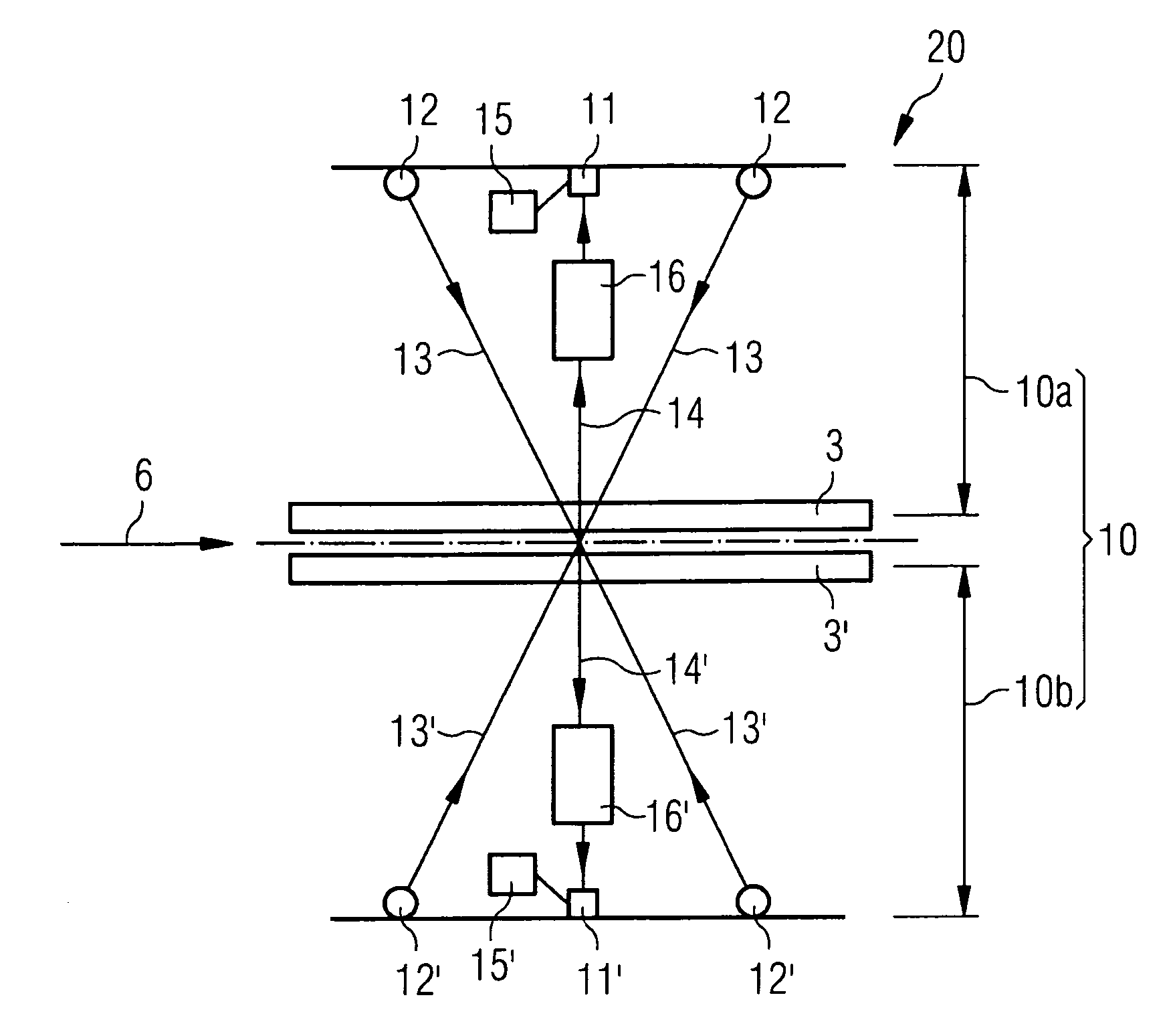 Soiling check of the window of a measuring apparatus for checking sheet material