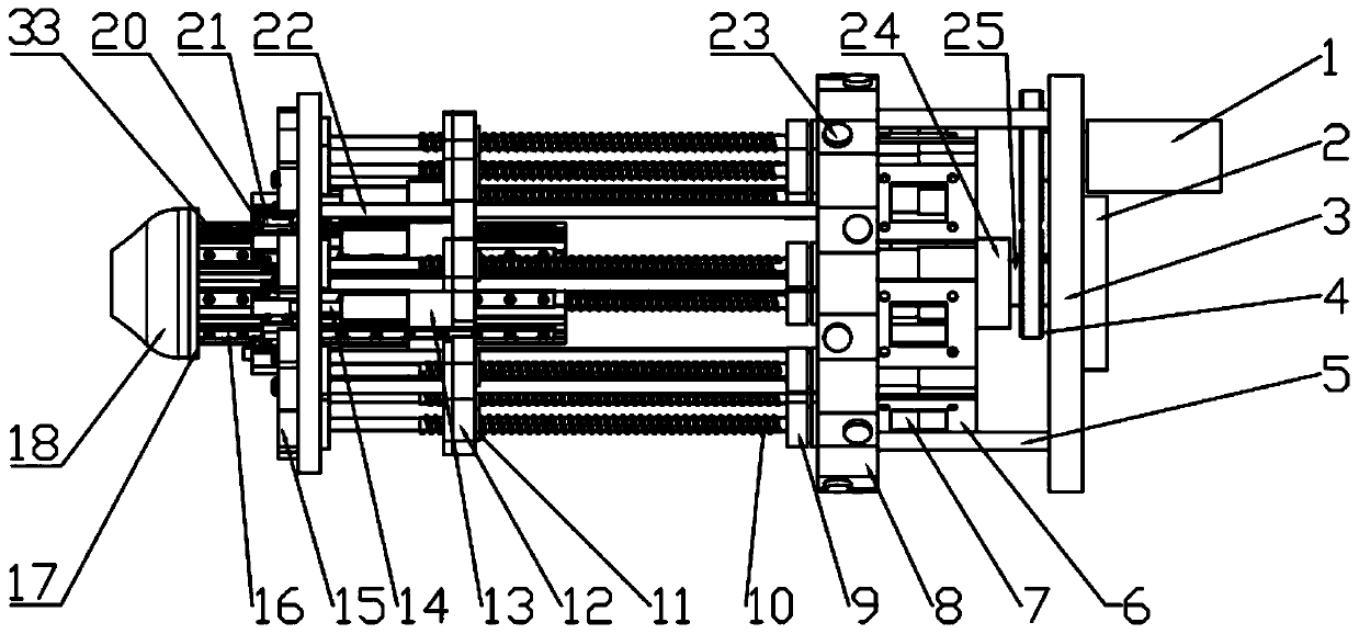 Linear driving device of surgical robot and surgical robot