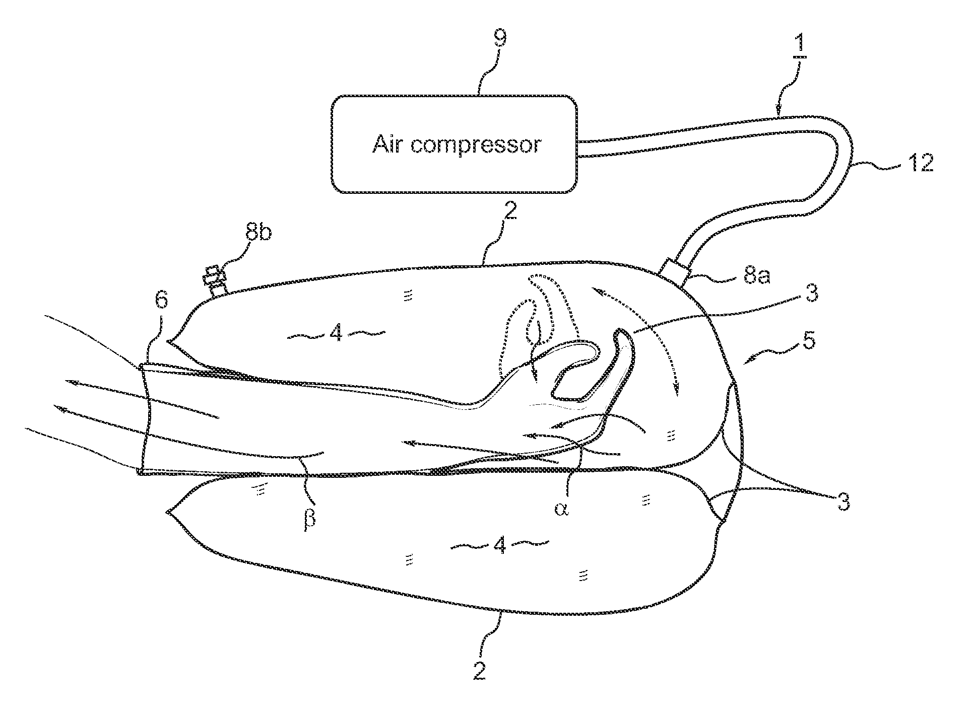 Positive pressure chamber for extremities