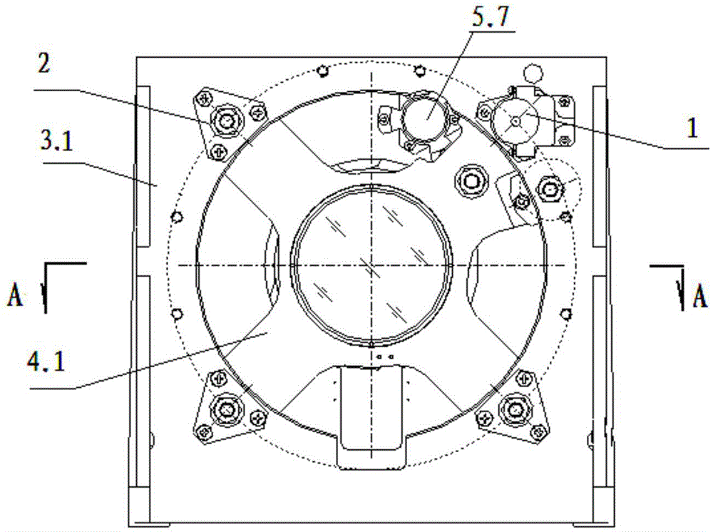 Frame-integrated multi-rod guide continuous zoom device