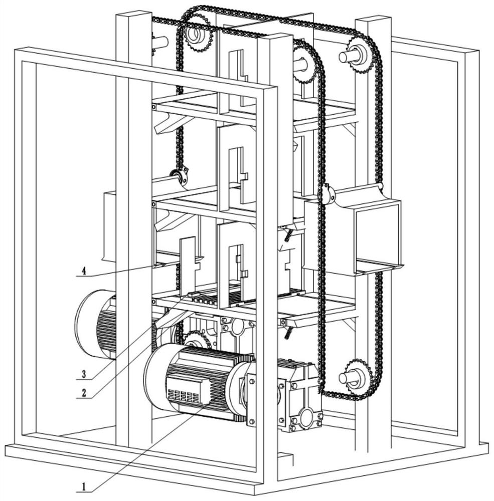 A chain type recyclable stacking device