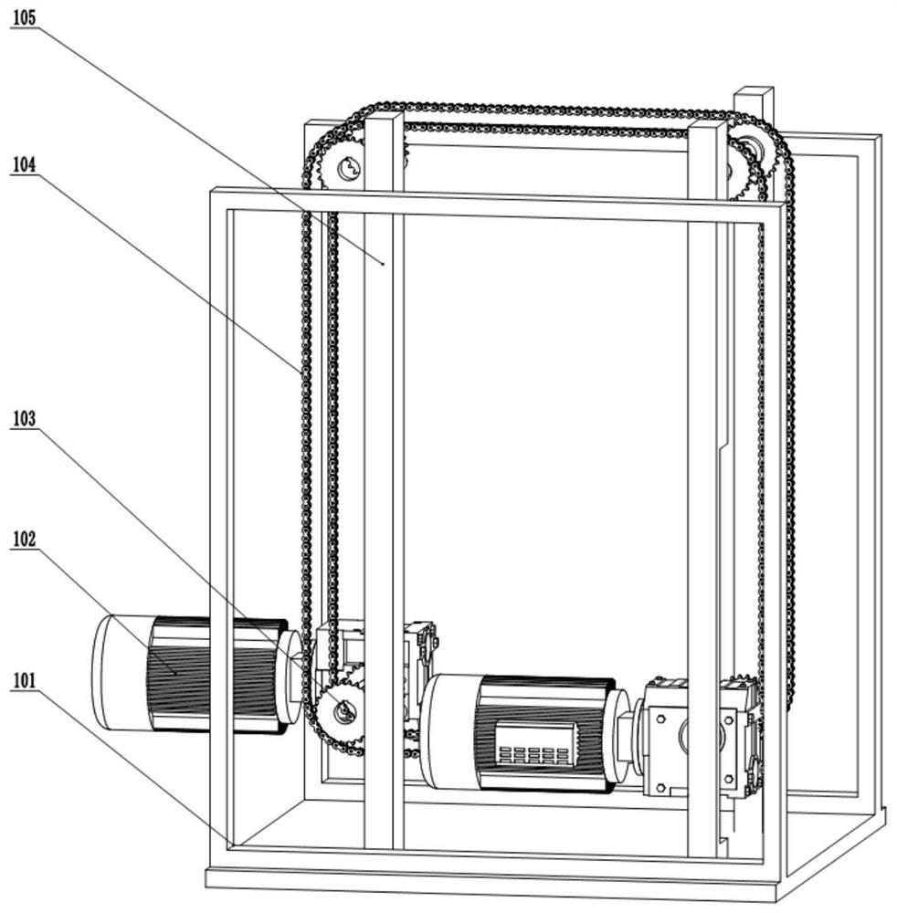 A chain type recyclable stacking device