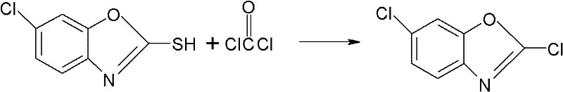 Synthesizing method for preparing high-purity 2,6-dichloro benzoxazole