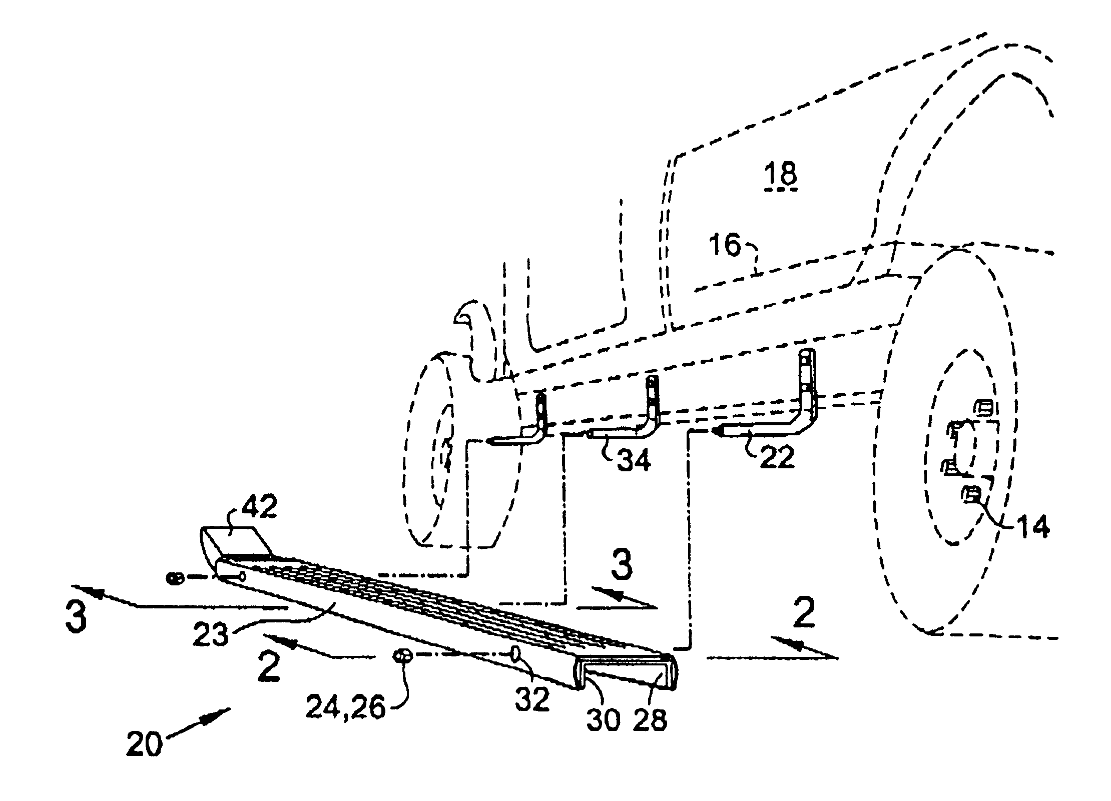 Vehicle running board detachable for use as loading ramp