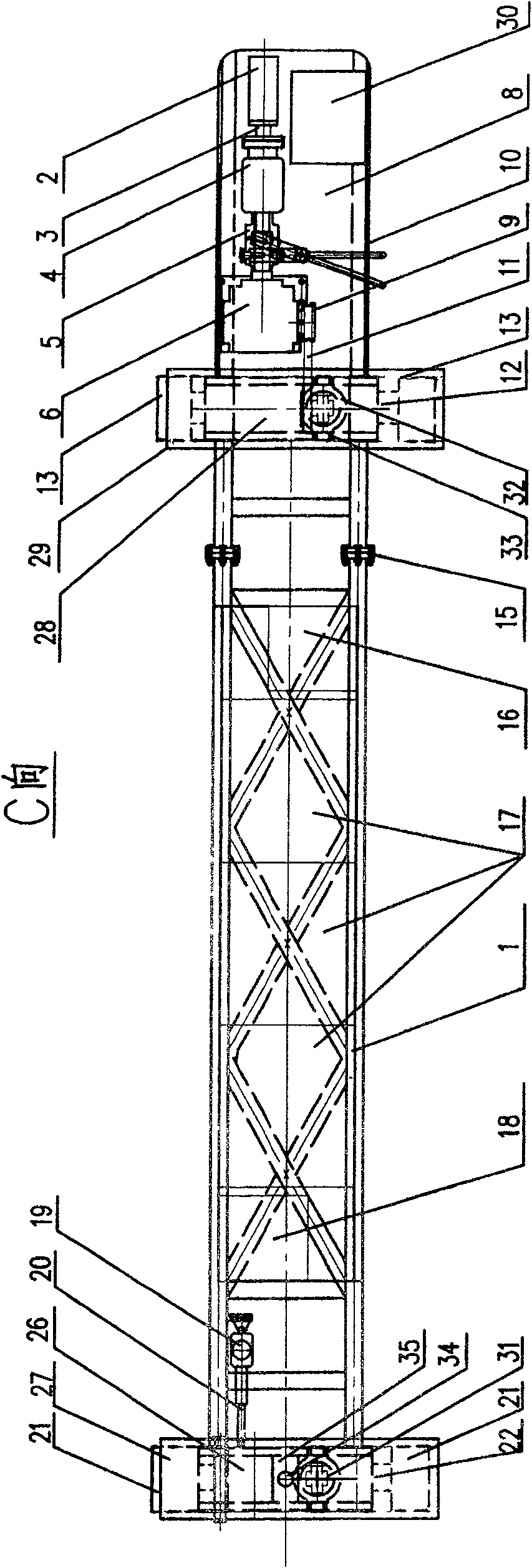 Tunnel large caliber steel tube conveyor system