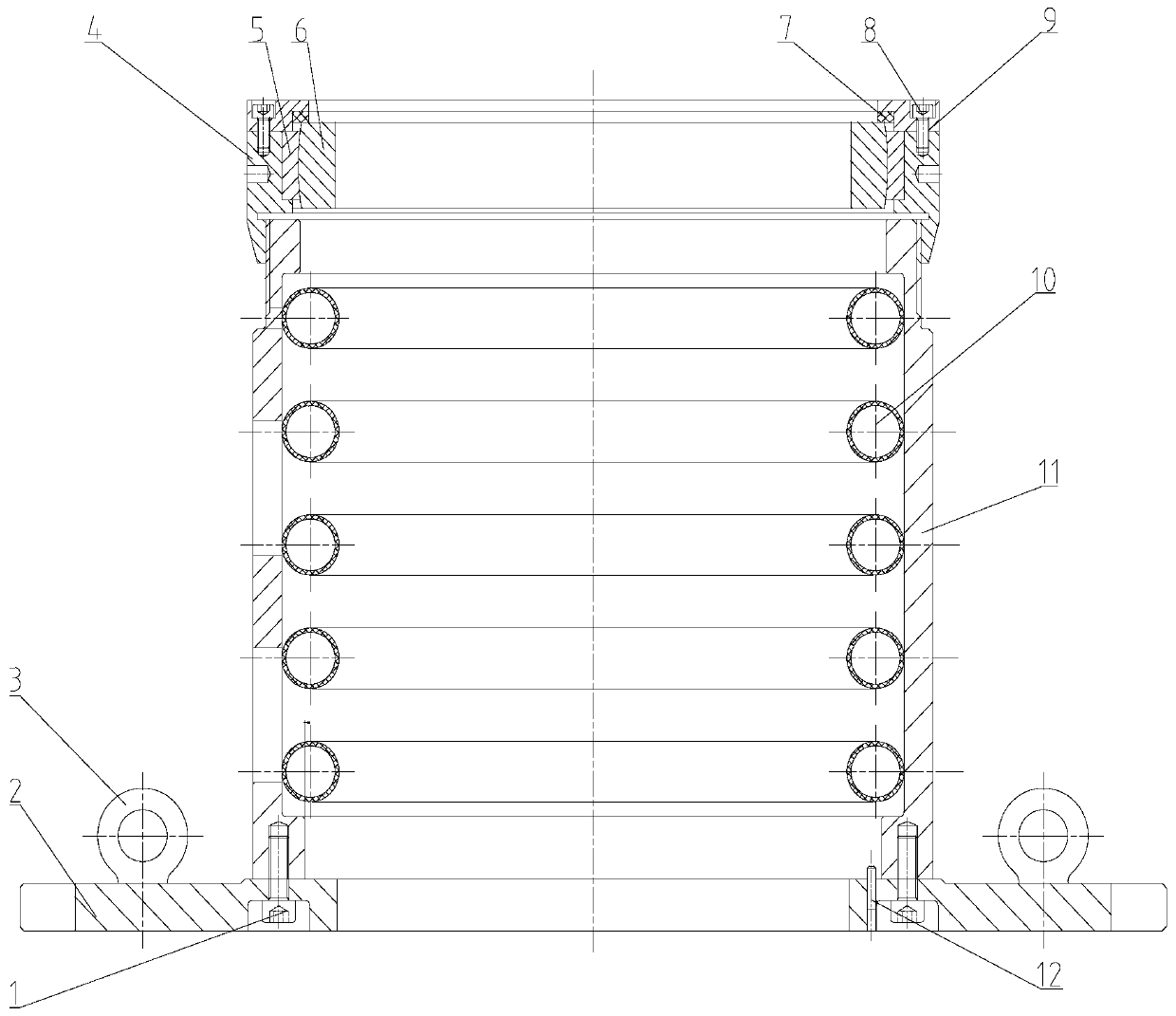 Auxiliary tool for preventing large-diameter thin-wall part inner hole from deforming during honing