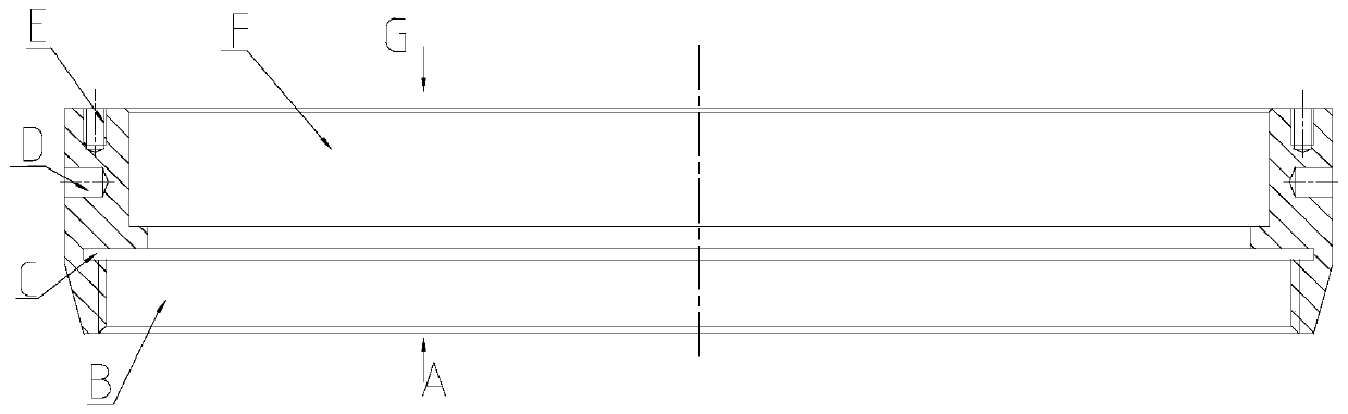 Auxiliary tool for preventing large-diameter thin-wall part inner hole from deforming during honing