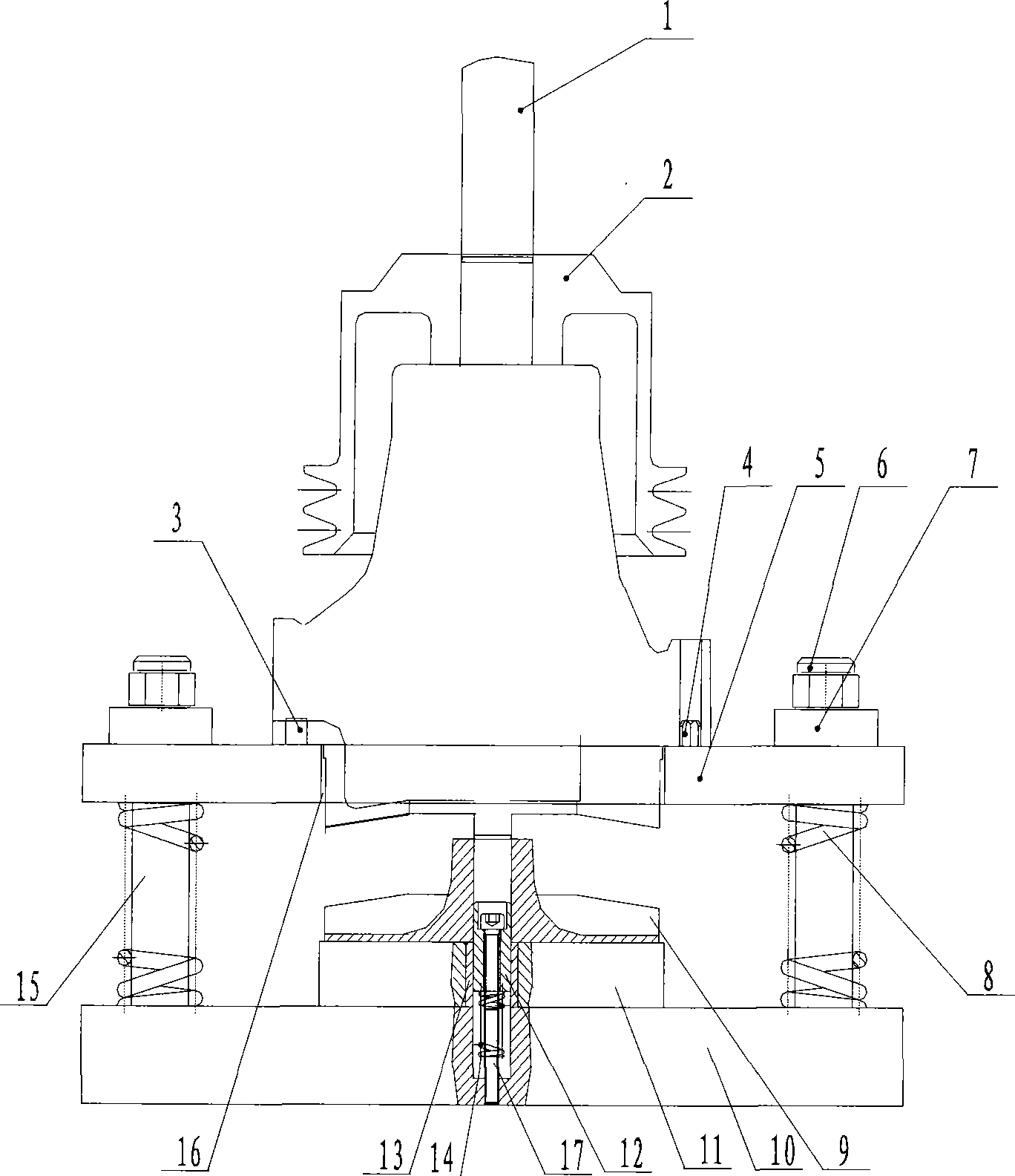 Method and device for press mounting water pump impeller