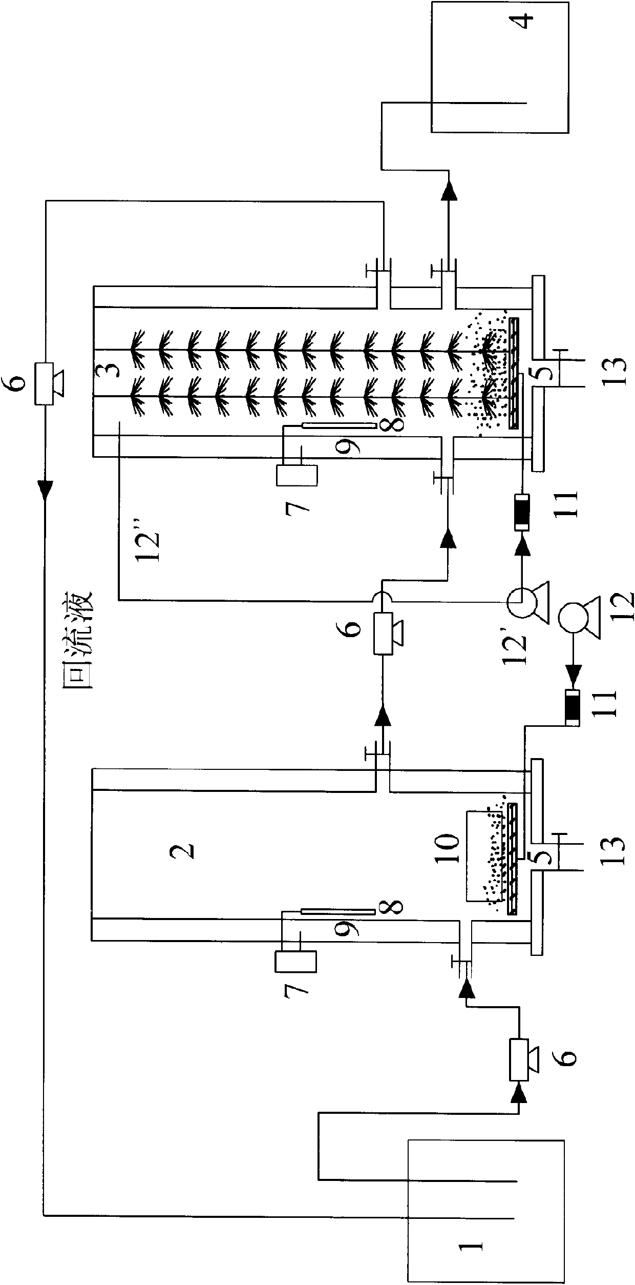 Activated sludge-biofilm reactor and treatment method of organic wastewater