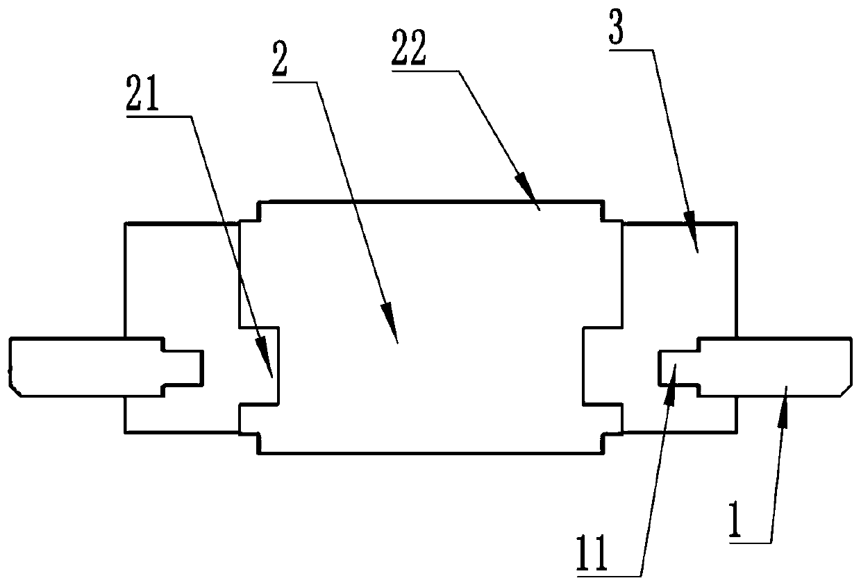 Battery top cover based on block pole and preparation method thereof