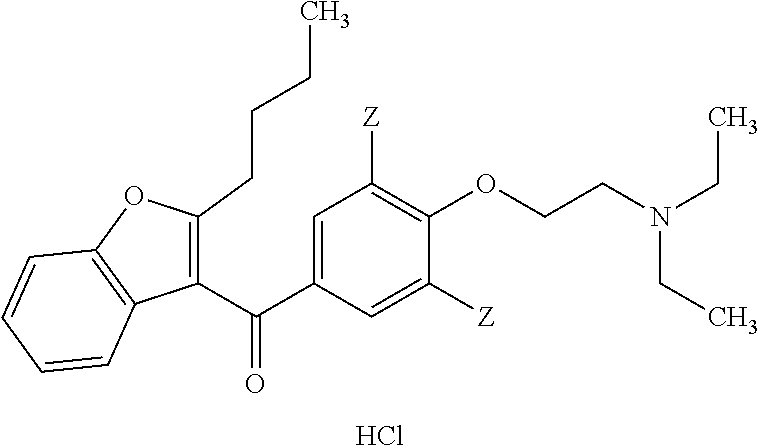 Parenteral dosage form of amiodarone