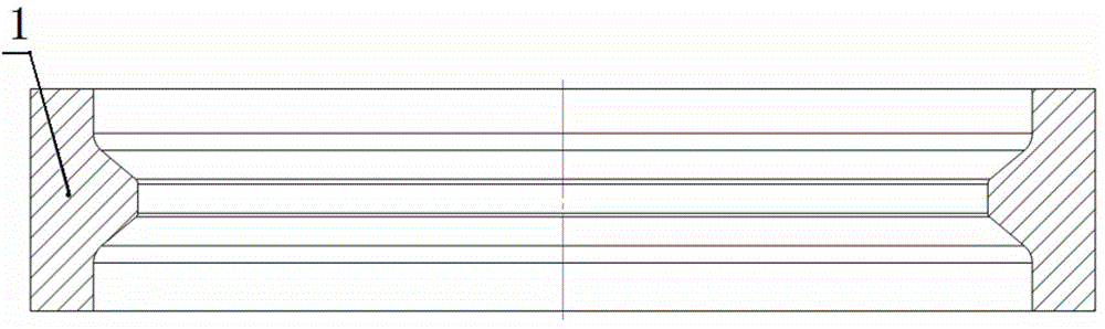 Manufacturing method for large internal T-shaped ring forge piece blank of SB564UNS N06690 alloy